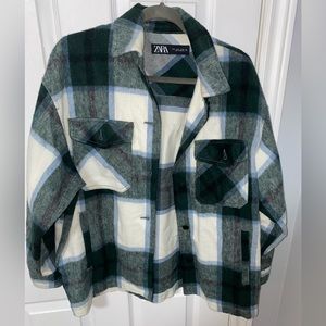 Plaid over shirt
